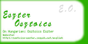 eszter osztoics business card